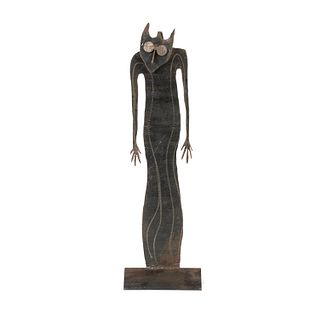 Abstract Figural Devil Metal Folk Art Sculpture