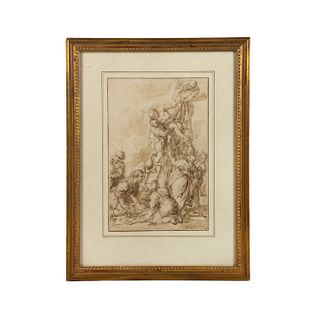Attrib Jacopo Bassano Crucifixion Lithograph on Paper