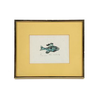 Esther Krichevsky 'Sunfish' Gyotaku Monoprint