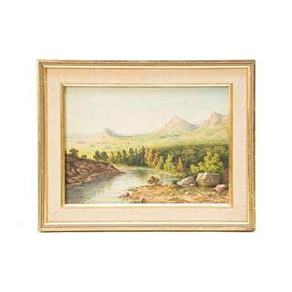 Louis Thomas Watercolor on Paper Landscape