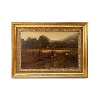 Antique Figures in a Field Oil on Canvas