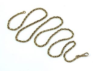 A gold guard chain,