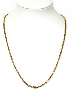 A 9ct gold rectangular link chain,