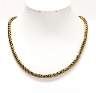 A 9ct gold spiga link chain,