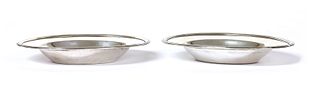 A pair of George III sterling silver oval bonbon dishes,