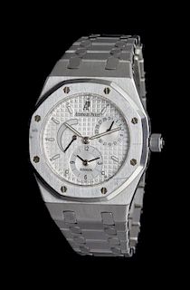 A Stainless Steel Ref. Royal Oak Dual Time Wristwatch, Audemars Piguet,