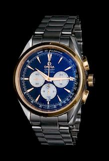 A Limited Edition Stainless Steel and 18 Karat Rose Gold 2008 Olympics Seamaster Aqua Terra Wristwatch, Omega,