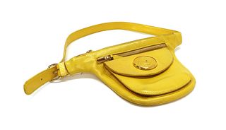 A Versace mustard leather belt bag,