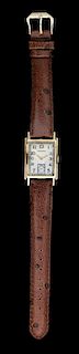 A 14 Karat Yellow Gold Wristwatch, Hamilton, Circa 1940's,