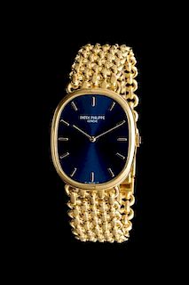 * An 18 Karat Yellow Gold Ref. 3848/001 Ellipse Wristwatch, Patek Philippe,