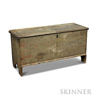 Small Gray-painted Six-board Chest