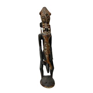 Vintage African New Guinea Wooden Fertility God
