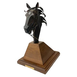 Dave McGary "American Horses" Bronze Bust On Base