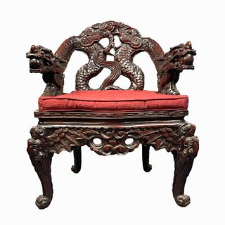Chinese Carved Dragon Chair