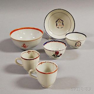 Six Pieces of Chinese Export Porcelain Teaware
