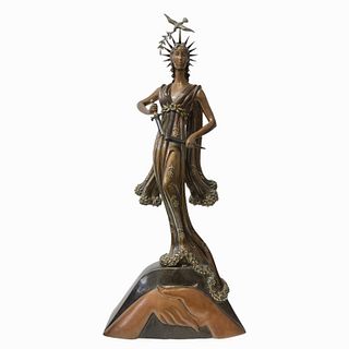 Erte Bronze "Lady Of Peace" Sculpture LE 99/500