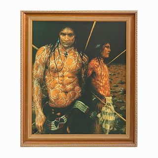 Giclee Print On Canvas Of Native American Indians
