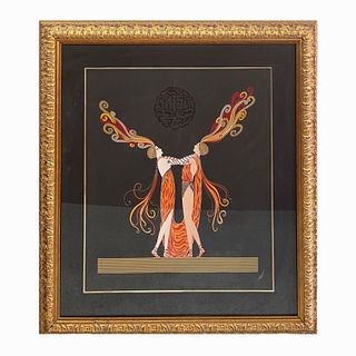 Erte "Kiss Of Fire" (Love And Passion) Serigraph
