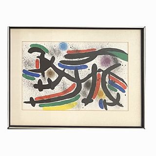 Joan Miro "Composition IX" Abstract Lithograph