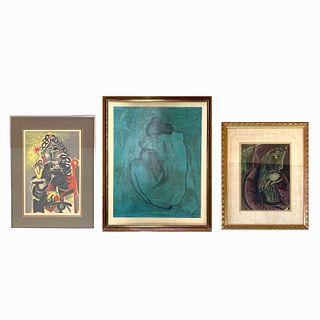 Lot of 3 Art Prints Pablo Picasso & Marc Chagall
