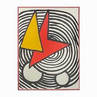 Alexander Calder Spiral Geometric Lithograph