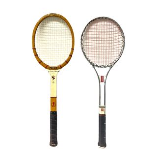 2 Vintage Tennis Rackets Spalding & Wilson