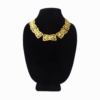 Stunning French Etrusctan Oversized Runway Necklac