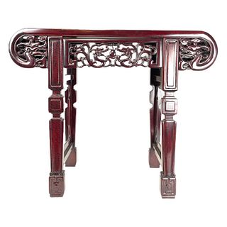 Chinese Carved Rosewood Dragons Altar Table