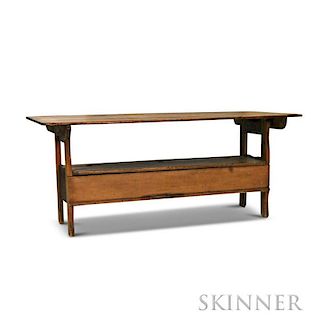 Pine and Maple Hutch Table