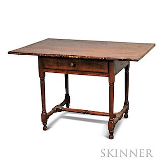 Maple and Pine One-drawer Tavern Table