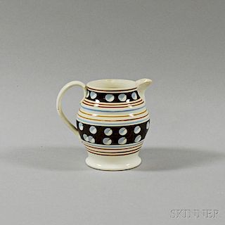 Cat's Eye-decorated Mochaware Pitcher