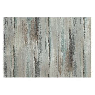 Tapete. Islandia, sXXI. De la marca Dream Step. Elaborado en fibras sintéticas en tonos degradados en gris a beige. 288 x 199 cm.
