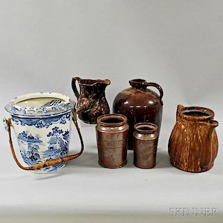 Six Stoneware Vessels
