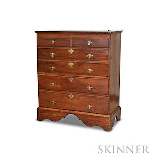Red-stained Poplar Blanket Chest