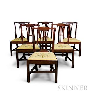 Set of Six Chippendale Mahogany Side Chairs
