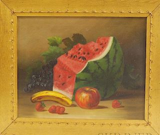 American School, 20th Century       Still Life with Watermelon.