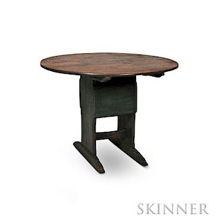 Green-painted Hutch Table