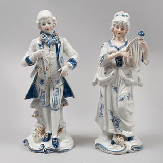Lote de 4 figuras decorativas España y Japón, SXX Elaborados en porcelana Lladró y Esther Acabado brillante Algunos con bases