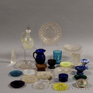 Twenty-seven Pieces of Pressed Glass Tableware