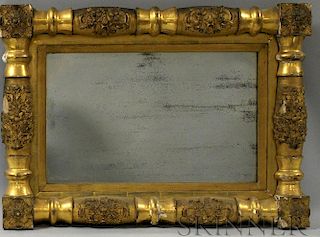 Small Classical Gilt-gesso Split-baluster Mirror