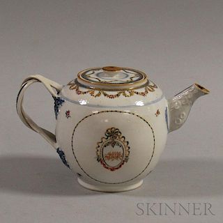 Chinese Export Porcelain Armorial Teapot