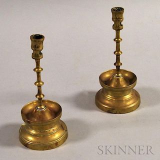 Pair of 16th Century-style Brass Candlesticks