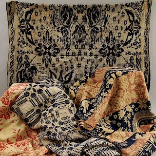 Three Coverlets and a Textile