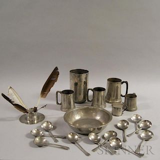 Nineteen Pieces of Pewter