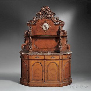 Rococo Revival Carved Walnut Sideboard