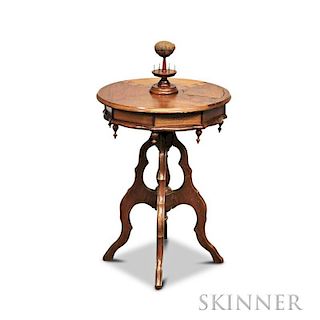 Victorian Carved Walnut Sewing Stand