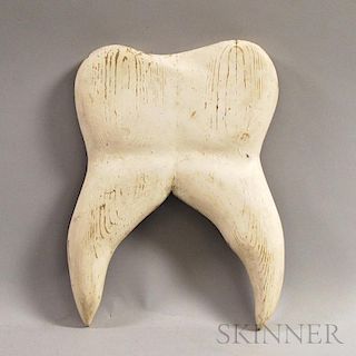 Carved and Painted Tooth Trade Sign