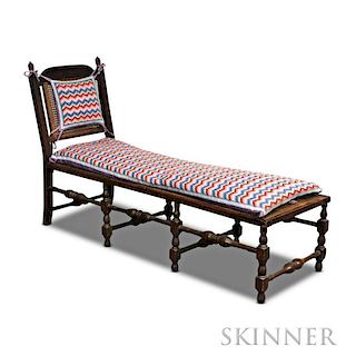 William & Mary-style Caned Maple Daybed