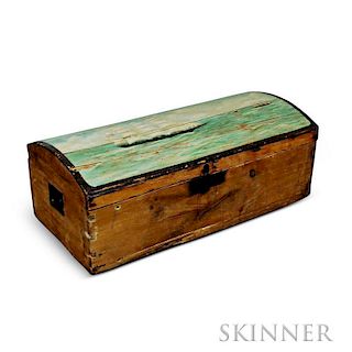Paint-decorated Dome-top Sea Chest