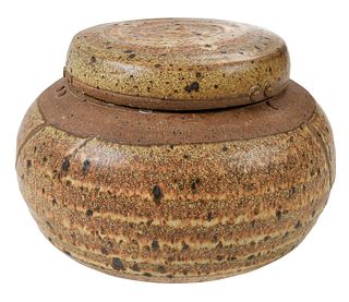 Paul Hudgins Screw Top Stoneware Vessel